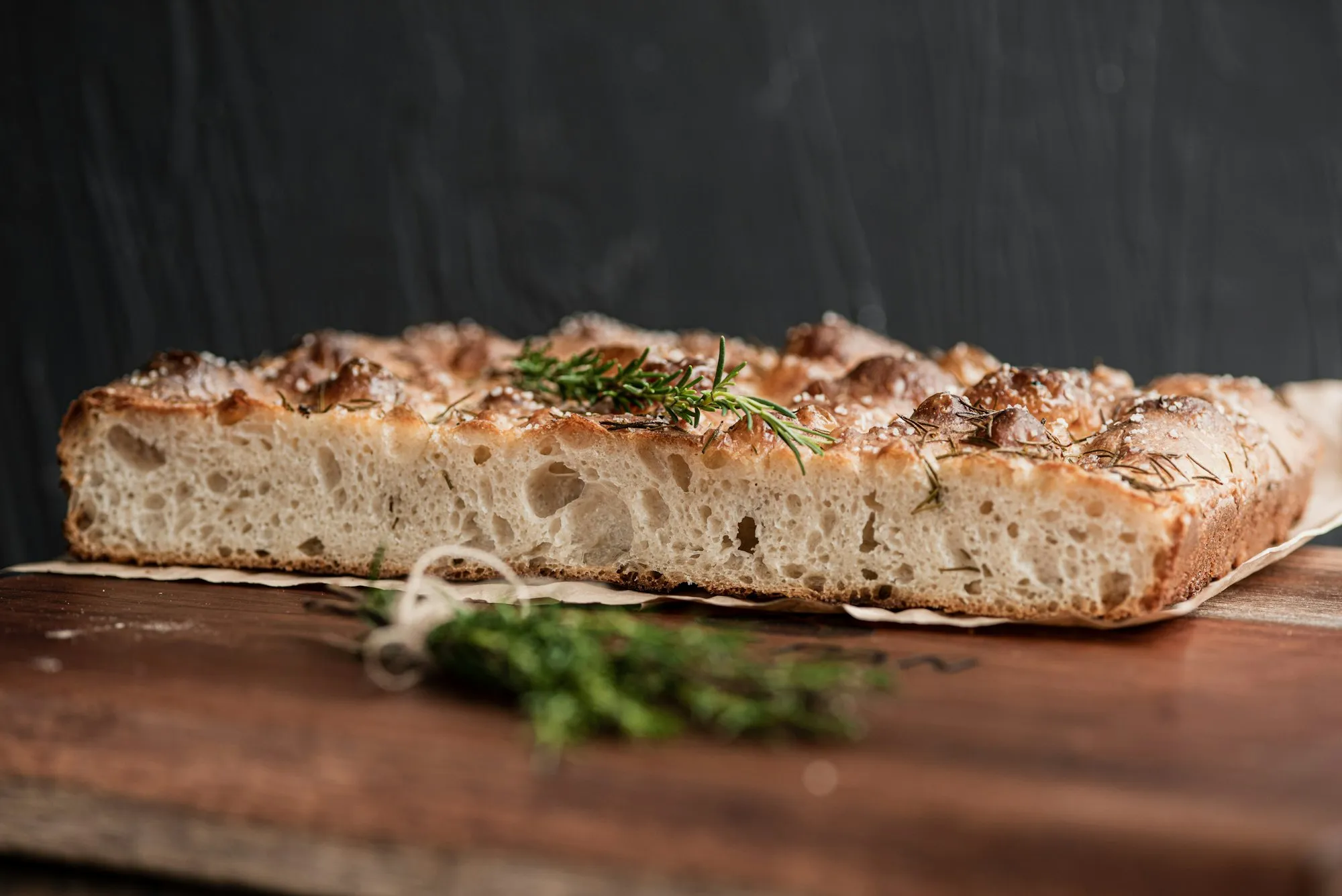 Fresh rosemary focaccia