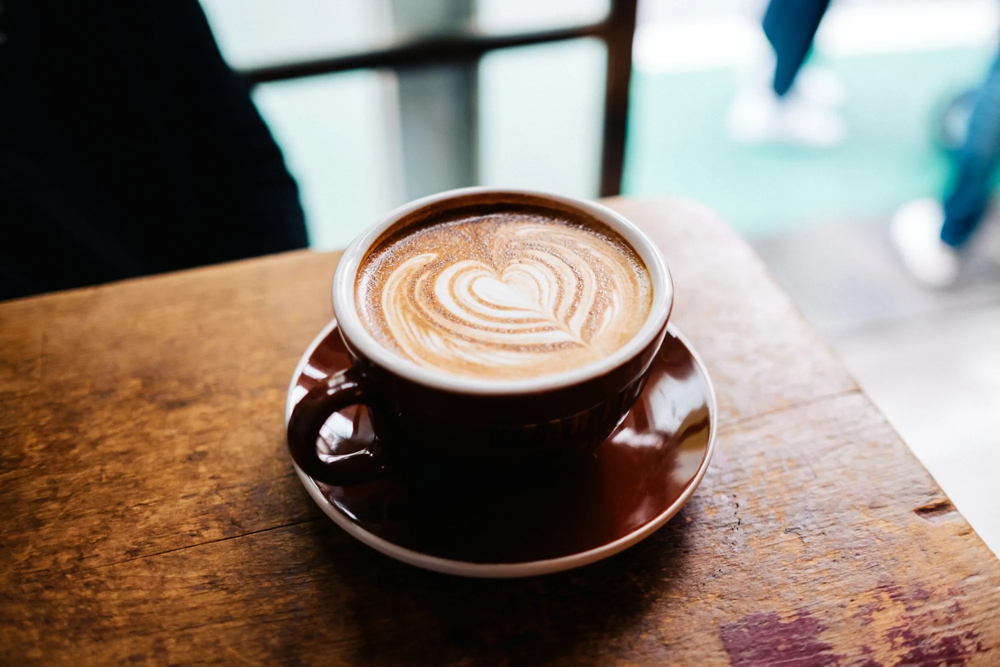 Espresso on a wooden table